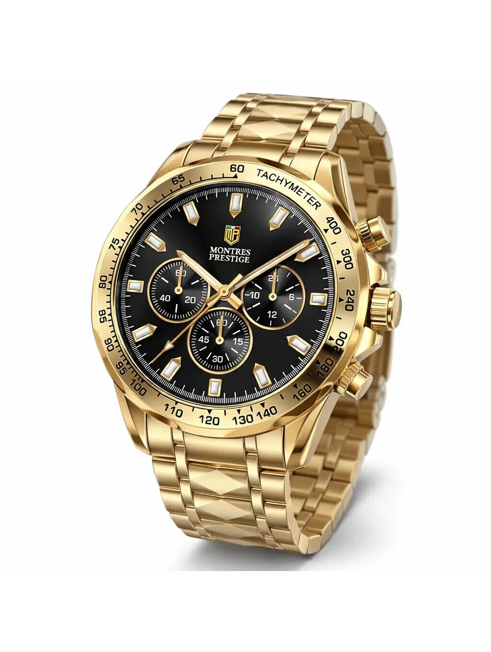 MPW-0334 - Montres Prestige Men's Watch - 44mm, Gold (MPW-0334) #14
